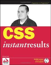 Cover of: CSS Instant Results (Programmer to Programmer) by Richard York