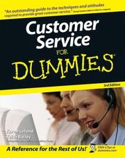 Cover of: Customer Service For Dummies (For Dummies (Business & Personal Finance)) by Karen Leland, Keith Bailey