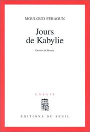 Cover of: Jours de Kabylie by Mouloud Feraoun