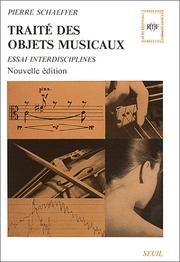 Cover of: Traité des objets musicaux