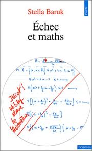 Cover of: Echec et maths by Stella Baruk