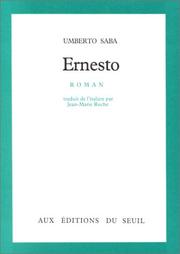 Cover of: Ernesto by Umberto Saba, Jean-Marie Roche