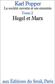 Cover of: La Société ouverte et ses enemis, tome 2  by Karl Popper