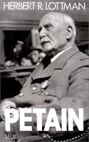Cover of: Pétain by Herbert R. Lottman