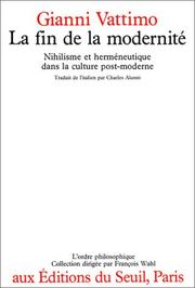 Cover of La fin de la modernité