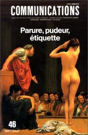 Cover of: Parure, pudeur, étiquette