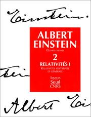Cover of: Oeuvres choisies, tome 2  by Albert Einstein, Françoise Balibar