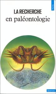 Cover of: La Recherche en paléontologie