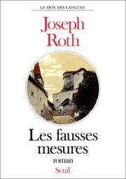 Cover of: Les fausses mesures by Joseph Roth
