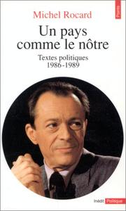 Cover of: Un Pays Comme Le Notre by Michel Rocard