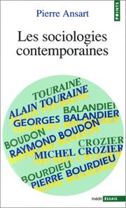 Cover of: Les sociologies contemporaines by Pierre Ansart