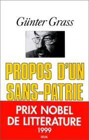 Cover of: Propos d'un sans-patrie