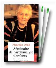 Cover of: Séminaire de psychanalyse d'enfants