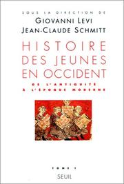 Cover of: Histoire des jeunes en Occident