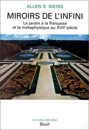 Cover of: Miroirs de l'infini by Allen S. Weiss
