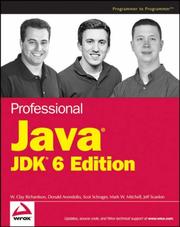 Cover of: Professional Java JDK 6 Edition | W. Clay Richardson