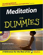 Cover of: Meditation For Dummies