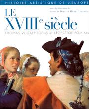 Cover of: Histoire artistique de l'Europe, tome 3 : Le XVIIIe siècle