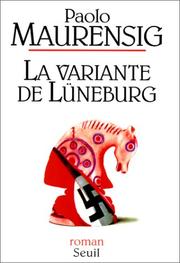 Cover of: La variante de Lüneburg by Paolo Maurensig