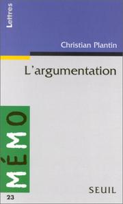 L'argumentation by Christian Plantin
