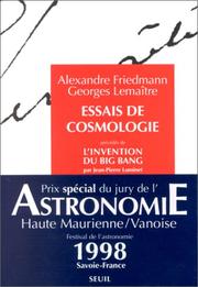 Cover of: Essais de cosmologie