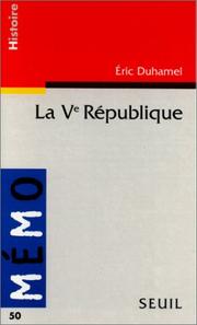 Cover of: La Ve République by Eric Duhamel