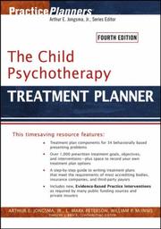 Cover of: The Child Psychotherapy Treatment Planner (Practice Planners)