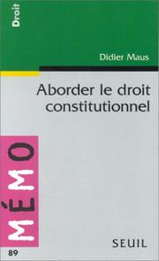 Cover of: Aborder le droit constitutionnel