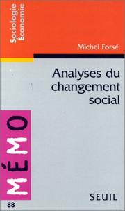 Cover of: Analyses du changement social