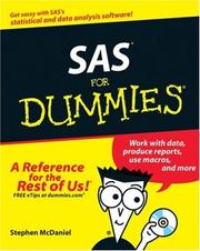 Cover of: SAS For Dummies (For Dummies (Computer/Tech)) by Stephen McDaniel, Chris Hemedinger, Stephen McDaniel, Chris Hemedinger