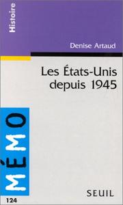 Cover of: Les Etats-Unis depuis 1945