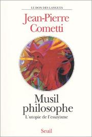 Cover of: Musil philosophe  by Jean-Pierre Cometti