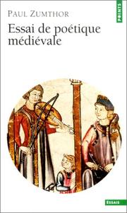 Cover of: Essai de poétique médiévale