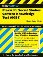Cover of: CliffsTestPrep Praxis II: Social Studies Content Knowledge Test (0081) (Cliffstestprep)