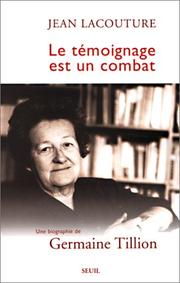 Cover of: Le Témoignage est un combat