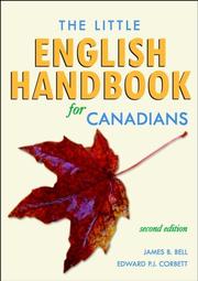 Cover of: The Little English Handbook for Canadians by Bell, James B., James B. Bell, Edward P. J. Corbett, James B. Bell, Edward P. J. Corbett