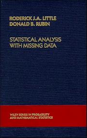 Cover of: Statistical analysis with missing data by Roderick J. A. Little