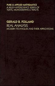 Cover of: Real analysis by G. B. Folland