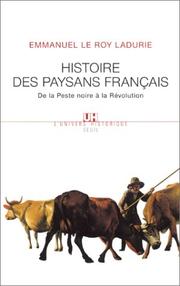 Cover of: Histoire des paysans Français : De la peste noire à la révolution