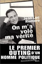 Cover of: On m'a volé ma vérité