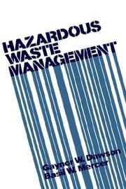 Cover of: Hazardous waste management by Gaynor W. Dawson
