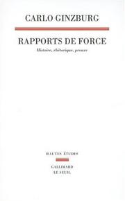 Cover of: Rapports de force: Histoire, rhétorique, preuve