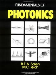 Cover of: Fundamentals of photonics by Bahaa E. A. Saleh