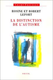 Cover of: La distinction de l'autisme