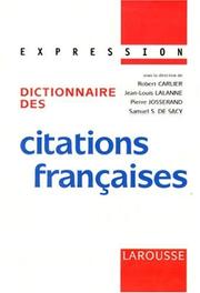 Cover of: Dictionnaire Des Citations