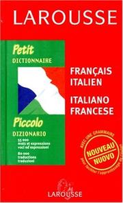 Cover of: Petit Dictionnaire : Italien/français, français/italien