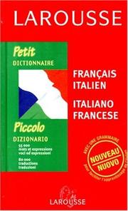 Petit dictionnaire français-italien, italieno-francese by Claude Margueron, Gianfranco Folena, Larousse