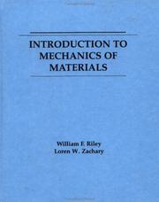 Cover of: Introduction to mechanics of materials by William F. Riley