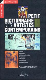 Cover of: Petit Dictionnaire des artistes contemporains. 450 illustrations