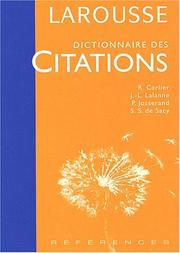 Cover of: Dictionnaire des citations